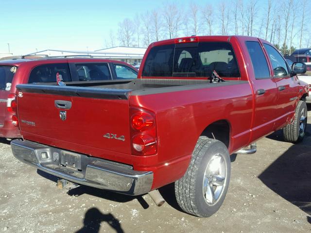 1D7HU18237S231739 - 2007 DODGE RAM 1500 S MAROON photo 4