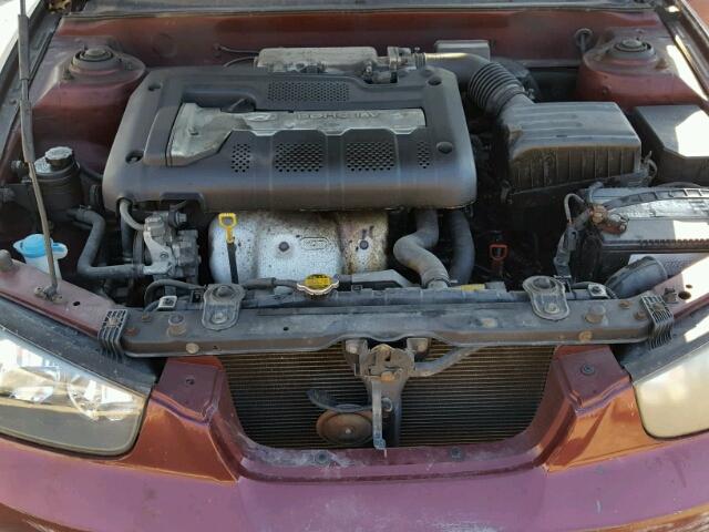 KMHDN45DX1U129701 - 2001 HYUNDAI ELANTRA GL RED photo 7