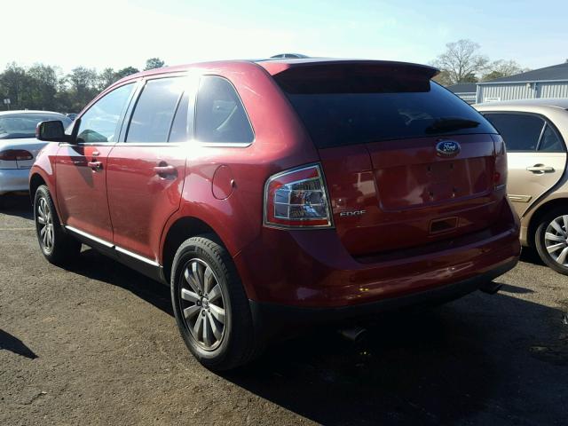 2FMDK39C18BB06960 - 2008 FORD EDGE LIMIT RED photo 3