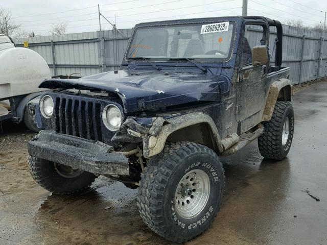 1J4FY19S6VP436714 - 1997 JEEP WRANGLER / BLUE photo 2