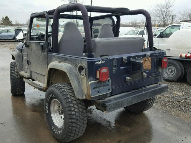 1J4FY19S6VP436714 - 1997 JEEP WRANGLER / BLUE photo 3