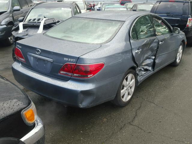 JTHBA30G055118742 - 2005 LEXUS ES 330 GRAY photo 4