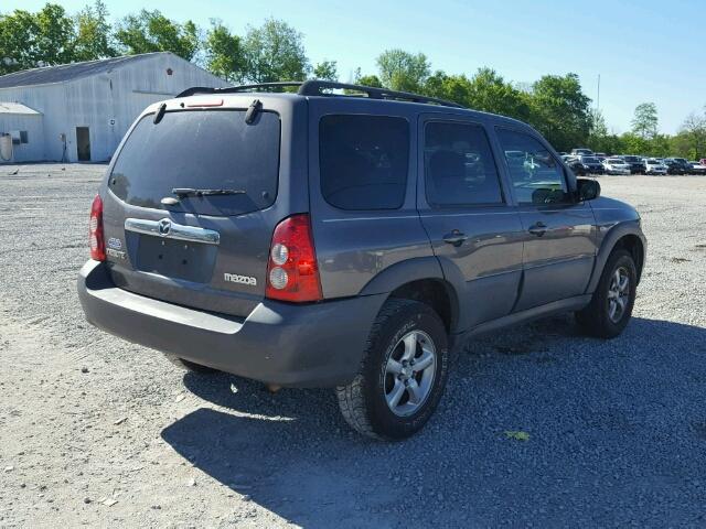 4F2YZ02Z06KM00982 - 2006 MAZDA TRIBUTE I GRAY photo 4