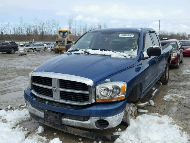 1D7HU18N06S618029 - 2006 DODGE RAM 1500 S BLUE photo 2