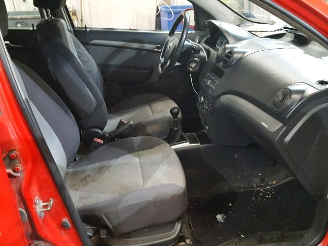 KL1TD66E49B615036 - 2009 CHEVROLET AVEO LS 红色 照片 5