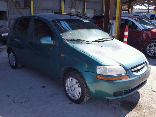 KL1TD62634B208655 - 2004 CHEVROLET AVEO GREEN photo 1