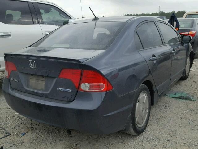 JHMFA36278S002344 - 2008 HONDA CIVIC HYBR BLUE photo 4