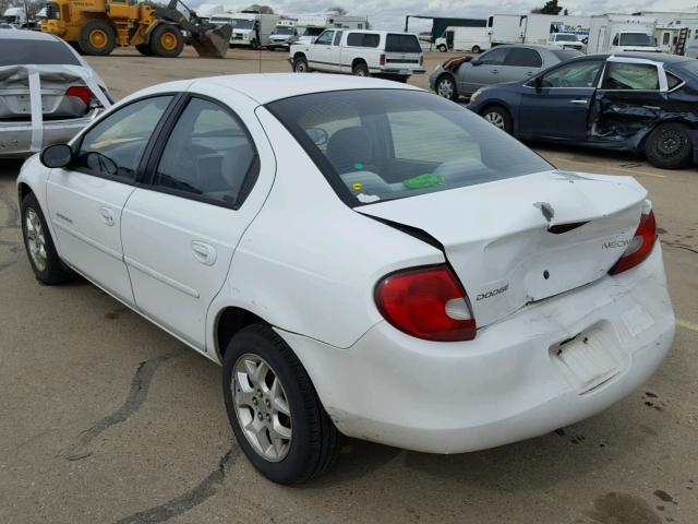 1B3ES46C5YD604335 - 2000 DODGE NEON BASE WHITE photo 3