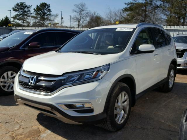 5J6RM3H72FL018810 - 2015 HONDA CR-V EXL WHITE photo 2