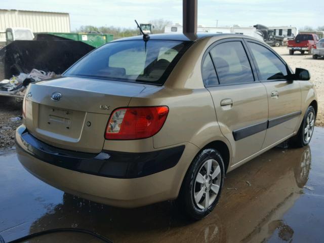 KNADE123576259278 - 2007 KIA RIO BASE GOLD photo 4