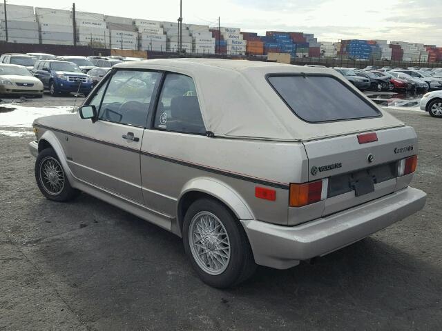 WVWCA0156KK002086 - 1989 VOLKSWAGEN CABRIOLET SILVER photo 3