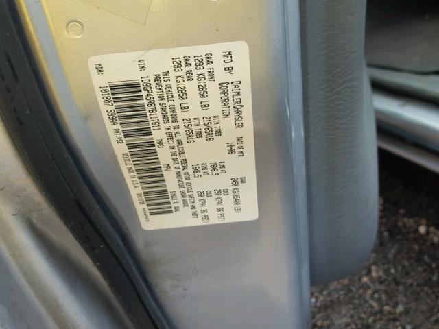 1D8GP45R87B117611 - 2007 DODGE CARAVAN SX SILVER photo 10