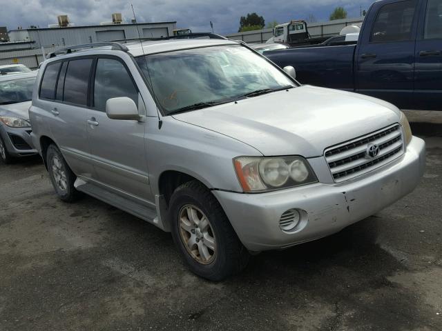 JTEHF21A820070218 - 2002 TOYOTA HIGHLANDER SILVER photo 1