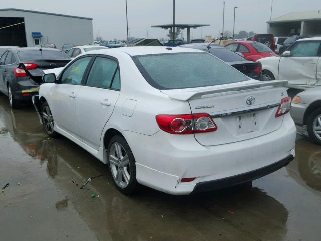 2T1BU4EE8DC116292 - 2013 TOYOTA COROLLA BA WHITE photo 3