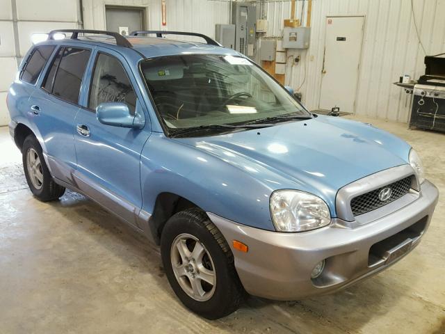 KM8SC73E83U540933 - 2003 HYUNDAI SANTA FE G BLUE photo 1