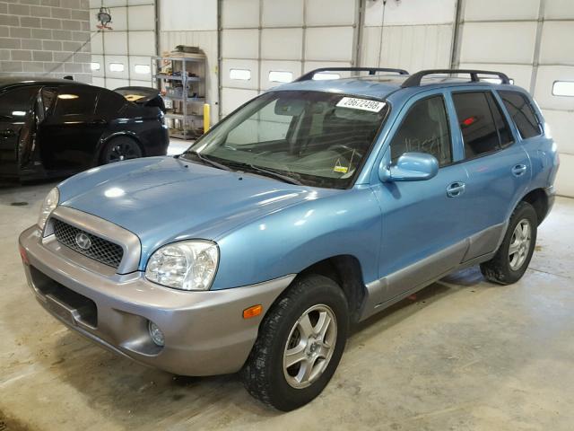 KM8SC73E83U540933 - 2003 HYUNDAI SANTA FE G BLUE photo 2