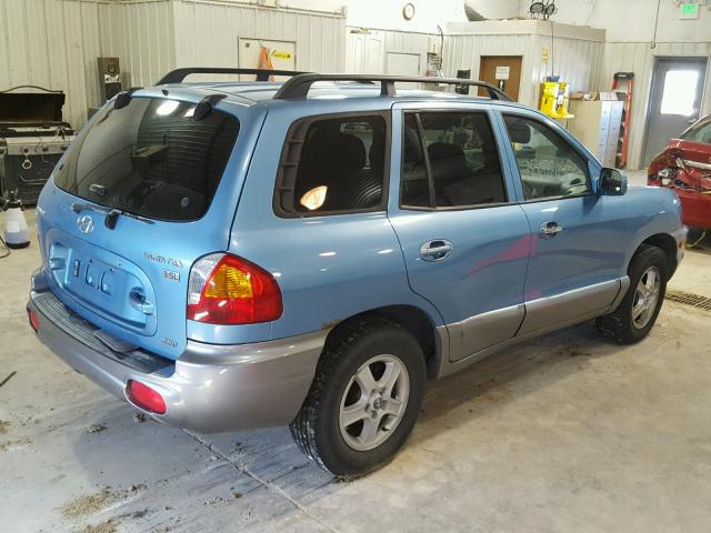 KM8SC73E83U540933 - 2003 HYUNDAI SANTA FE G BLUE photo 4