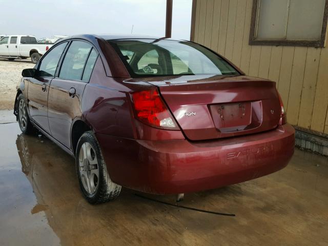 1G8AL52F73Z164009 - 2003 SATURN ION LEVEL MAROON photo 3