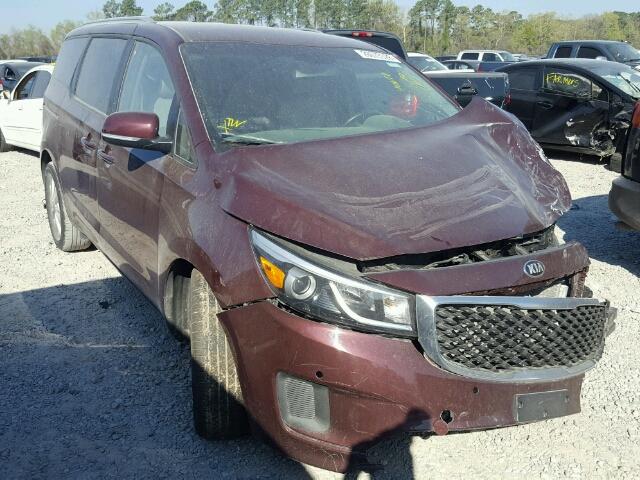 KNDMB5C17H6247599 - 2017 KIA SEDONA LX MAROON photo 1