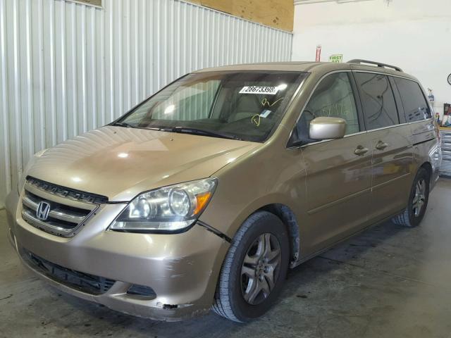 5FNRL38786B459322 - 2006 HONDA ODYSSEY EX GOLD photo 2