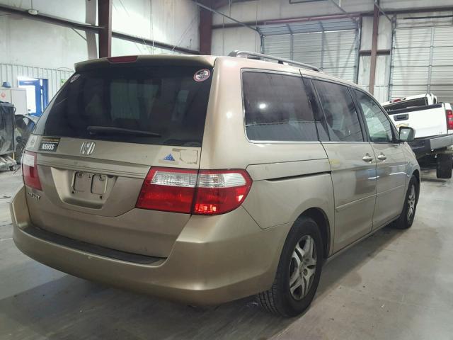 5FNRL38786B459322 - 2006 HONDA ODYSSEY EX GOLD photo 4