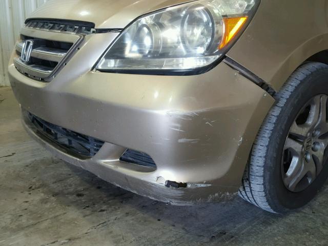 5FNRL38786B459322 - 2006 HONDA ODYSSEY EX GOLD photo 9