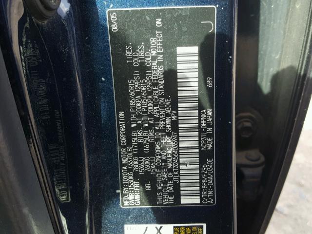 JTLKT324564035947 - 2006 TOYOTA SCION XB Mavi foto 10