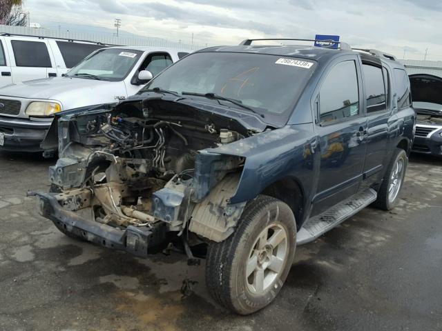 5N1AA08A34N732044 - 2004 NISSAN ARMADA SE BLUE photo 2