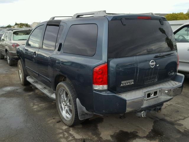 5N1AA08A34N732044 - 2004 NISSAN ARMADA SE BLUE photo 3