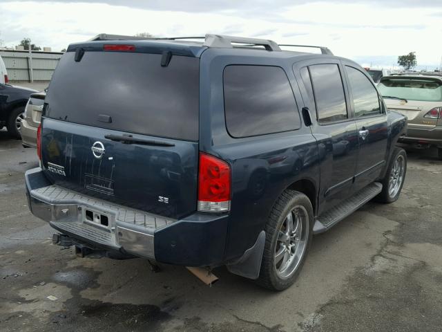 5N1AA08A34N732044 - 2004 NISSAN ARMADA SE BLUE photo 4