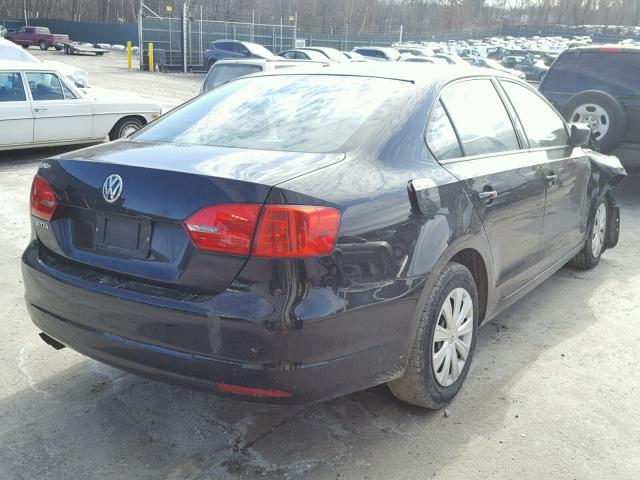 3VW2K7AJXBM365415 - 2011 VOLKSWAGEN JETTA BASE BLACK photo 4