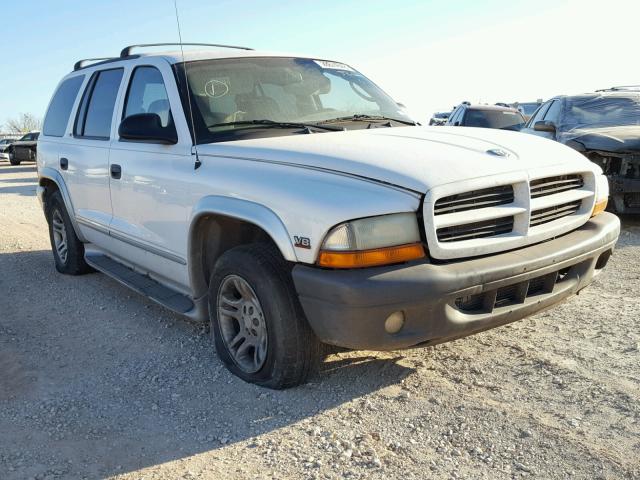 1B4HR58N62F210041 - 2002 DODGE DURANGO SL WHITE photo 1