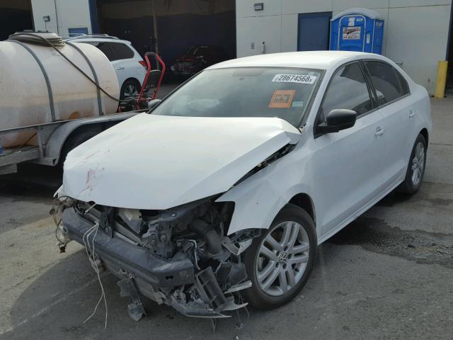 3VW2K7AJ0FM223130 - 2015 VOLKSWAGEN JETTA BASE WHITE photo 2