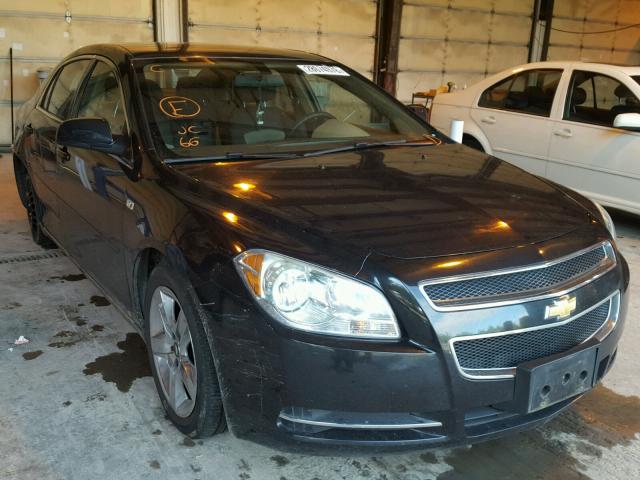 1G1ZH57B98F171836 - 2008 CHEVROLET MALIBU 1LT BLACK photo 1