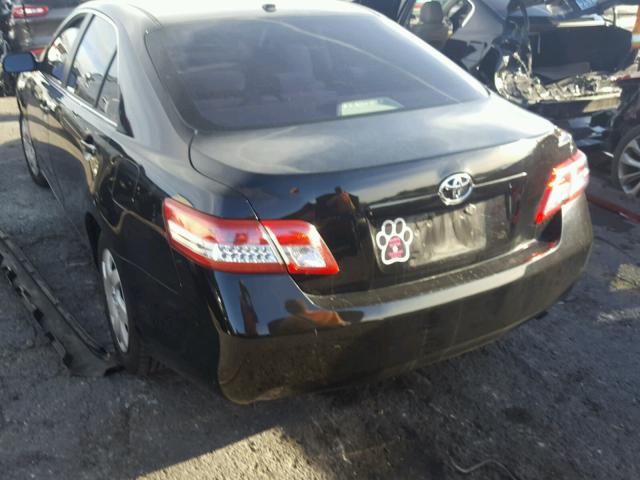 4T4BF3EK8AR005221 - 2010 TOYOTA CAMRY BASE BLACK photo 3