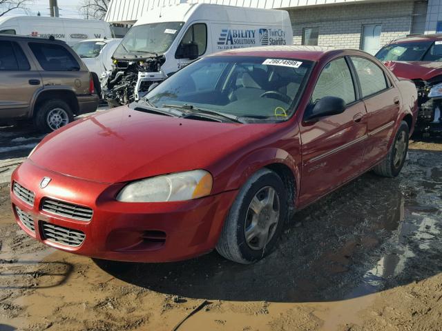 1B3EJ46X11N614074 - 2001 DODGE STRATUS SE RED photo 2