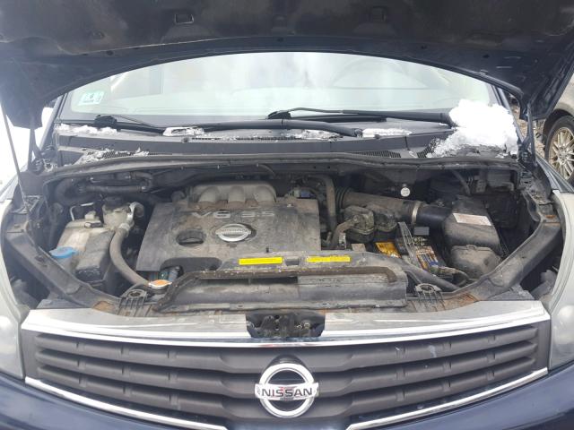 5N1BV28U67N127356 - 2007 NISSAN QUEST S BLUE photo 7