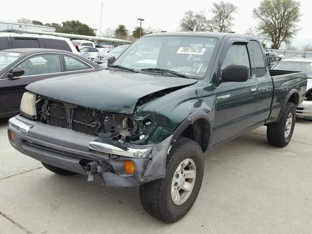 4TASN92N7YZ627496 - 2000 TOYOTA TACOMA XTR GREEN photo 2