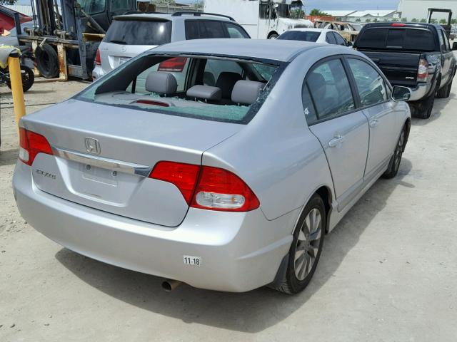 19XFA1F98AE037549 - 2010 HONDA CIVIC EXL SILVER photo 4