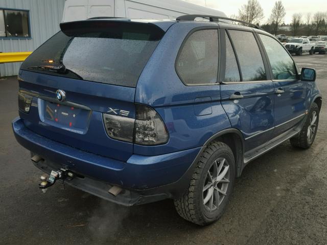 WBAFA53581LM79664 - 2001 BMW X5 3.0I BLUE photo 4