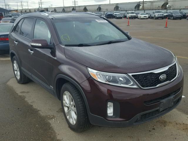 5XYKUDA77EG460953 - 2014 KIA SORENTO EX BURGUNDY photo 1