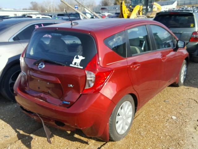 3N1CE2CP3GL377201 - 2016 NISSAN VERSA NOTE RED photo 4