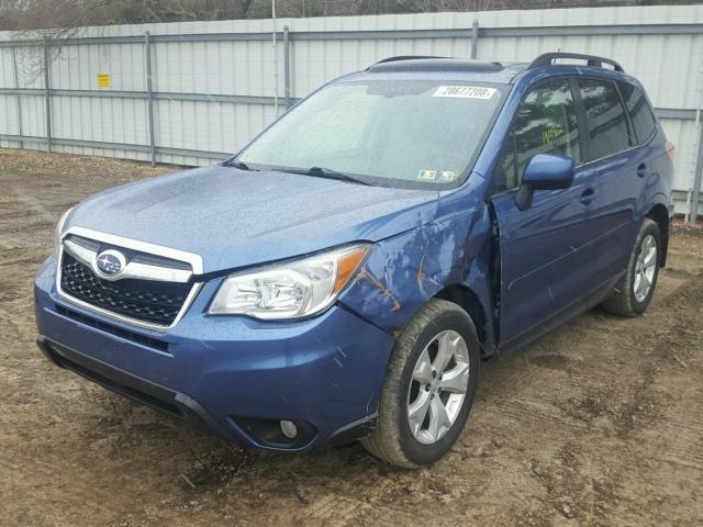 JF2SJAKC8FH432950 - 2015 SUBARU FORESTER 2 BLUE photo 2