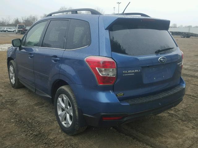 JF2SJAKC8FH432950 - 2015 SUBARU FORESTER 2 BLUE photo 3