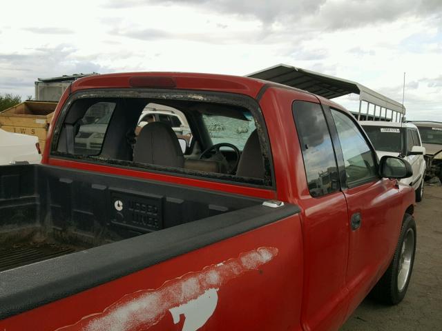 1B7FL22PXWS646022 - 1998 DODGE DAKOTA RED photo 9