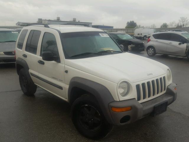 1J4GL48K93W734697 - 2003 JEEP LIBERTY SP WHITE photo 1