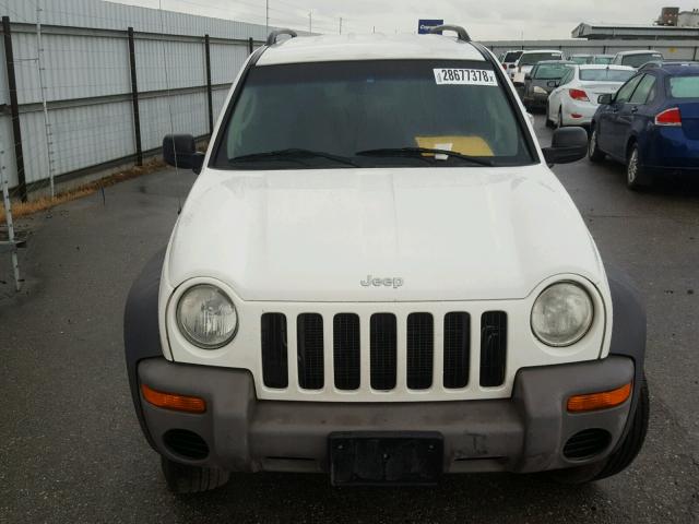 1J4GL48K93W734697 - 2003 JEEP LIBERTY SP WHITE photo 9