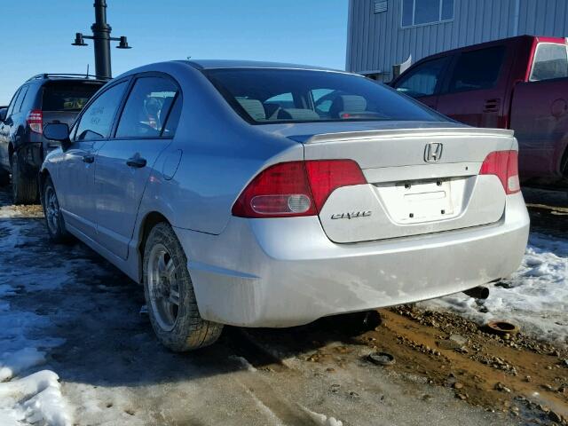 2HGFA16468H107358 - 2008 HONDA CIVIC DX-G SILVER photo 3