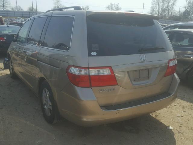 5FNRL386X6B433294 - 2006 HONDA ODYSSEY EX BEIGE photo 3