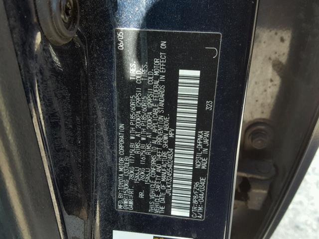 JTLKT324554024834 - 2005 TOYOTA SCION XB ლურჯი ფოტო 10